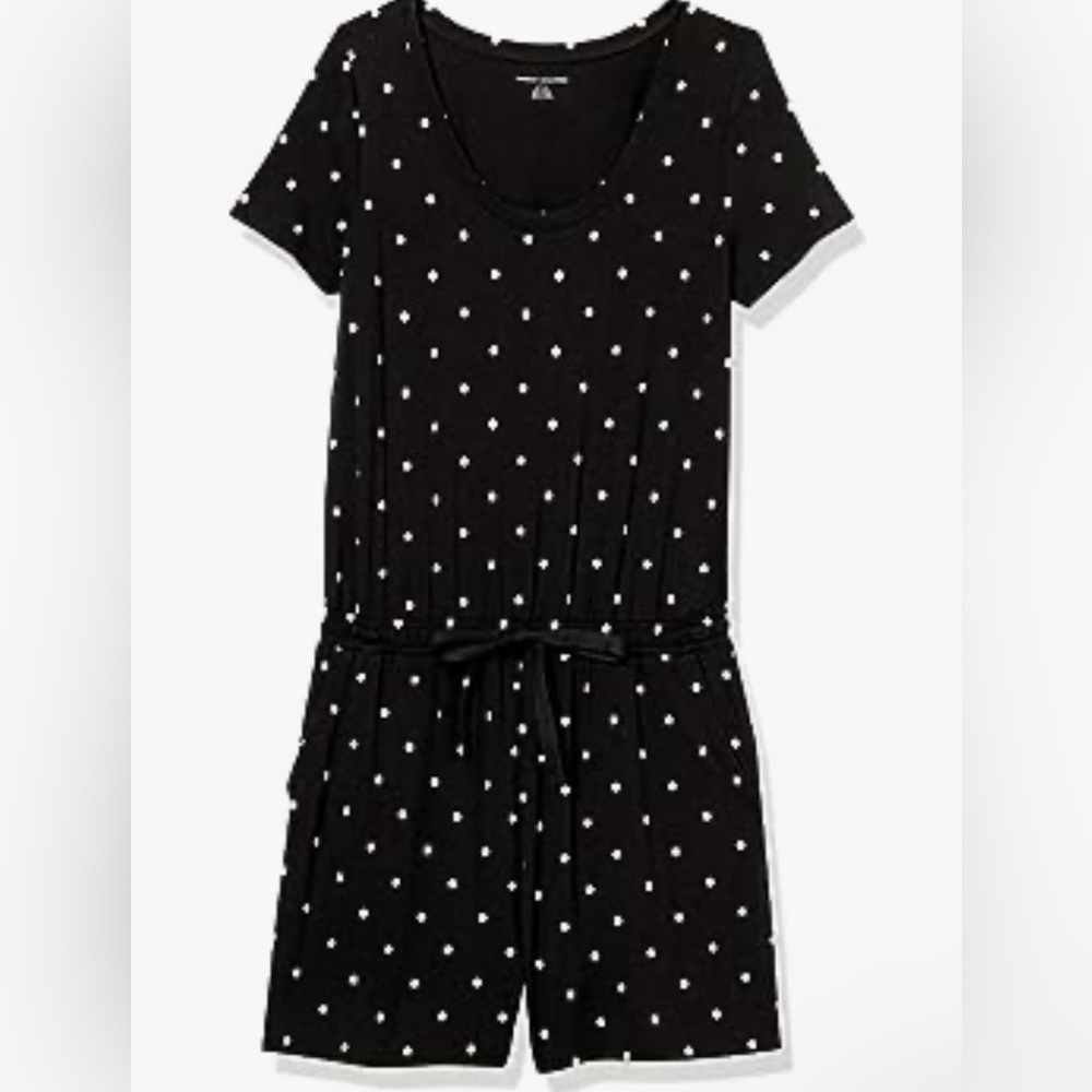 NWT Amazon Essentials Women's Short-Sleeve Scoop Neck Romper Size Medium - Picture 4 of 5
